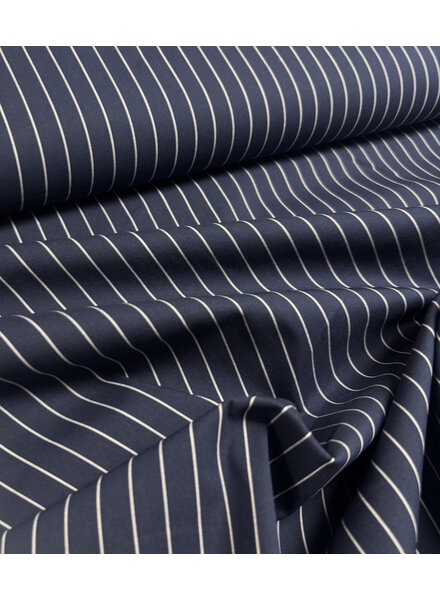 Madeline pine stripe 2 - navy with white stripes - shirt cotton