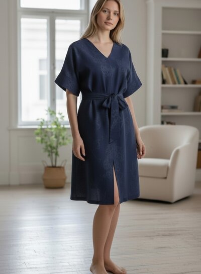 flora lyocell - denim look