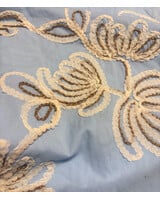 broderie lichtblauw loom en light - katoen