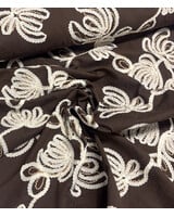 broderie bruin loom en light - katoen