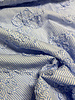 blue striped 3D flower - cotton