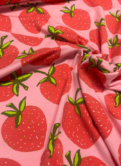 strawberries pink - jersey