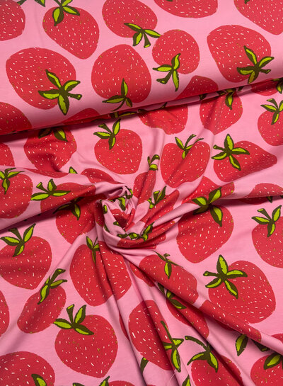 strawberries pink - jersey