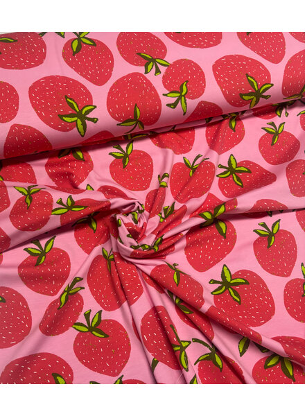 strawberries pink - jersey