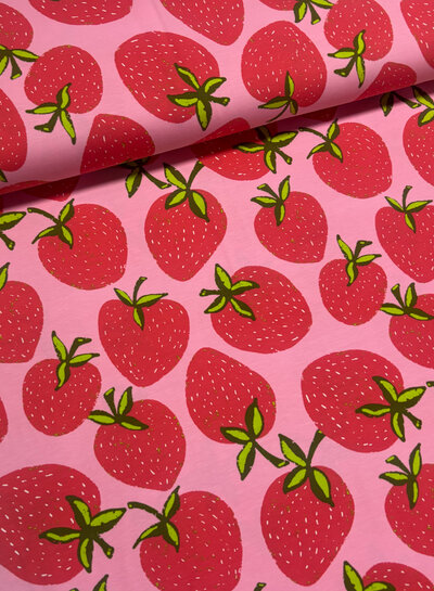aardbeien roze - tricot