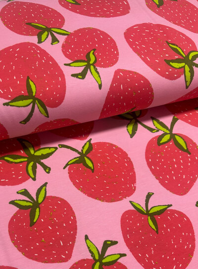 aardbeien roze - tricot