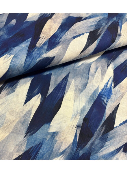 Swafing adria blue - linen cotton mix