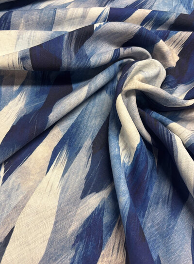 Swafing adria blue - linen cotton mix