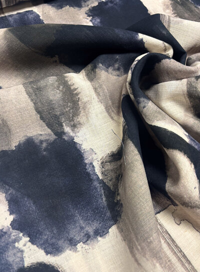 Swafing adria black - linen cotton mix