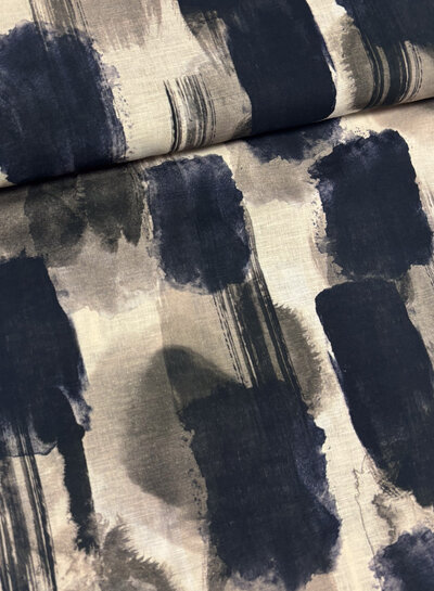 Swafing adria black - linen cotton mix