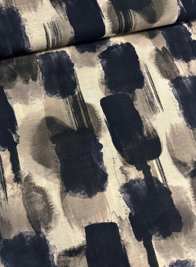 Swafing adria black - linen cotton mix