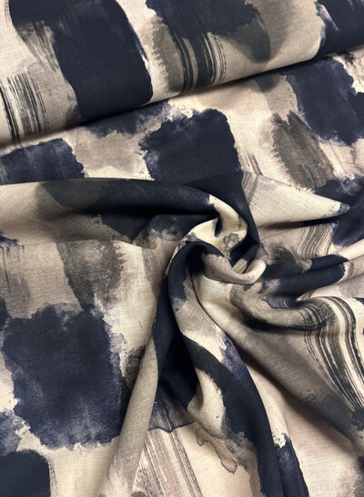 Swafing adria black - linen cotton mix