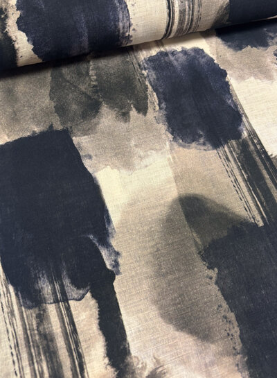 Swafing adria black - linen cotton mix