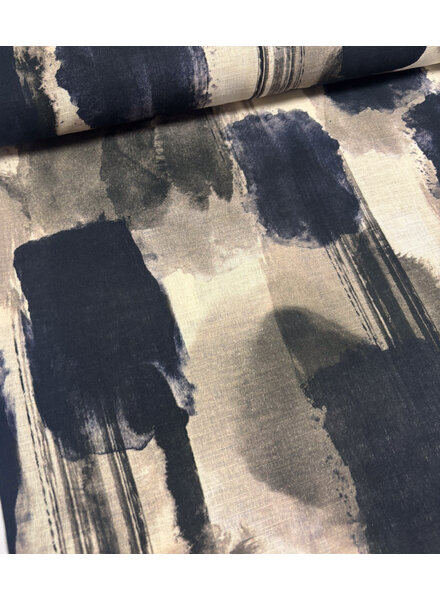 Swafing adria black - linen cotton mix