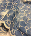 Swafing blauw broderie tie dye - geschulpte rand - katoen