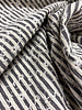 dark grey stripes and floral embroidery - viscose mix