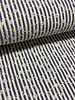 Navy stripes and floral embroidery - viscose mix