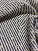 marine streepjes en bloemetjes broderie - viscose mix