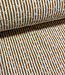 taupe streepjes en bloemetjes broderie - viscose mix