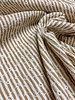 taupe stripes and floral embroidery - viscose mix