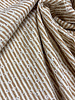 taupe stripes and floral embroidery - viscose mix