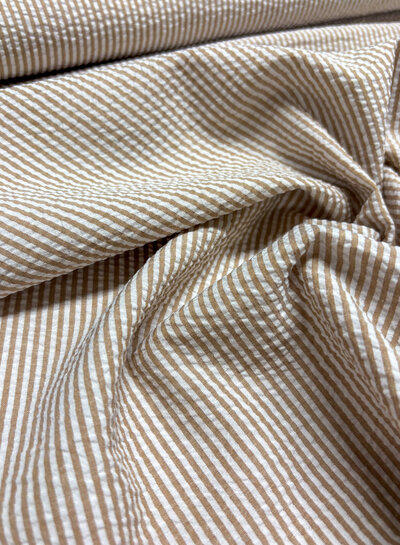 nude pink stripes - seersucker