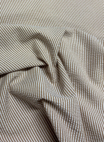 nude pink stripes - seersucker