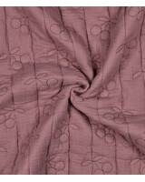 double gauze matelassé double face - roze kersen