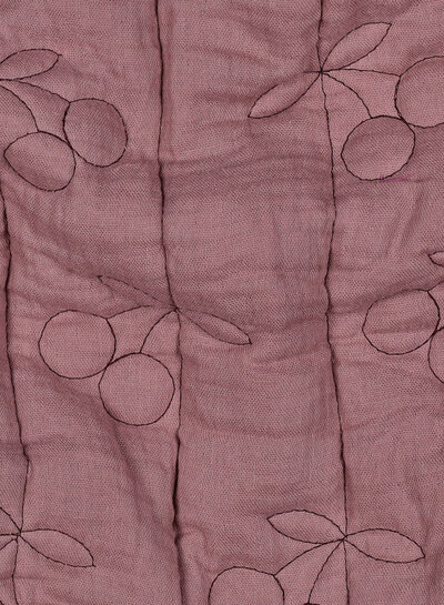 double gauze matelassé double face - pink cherries