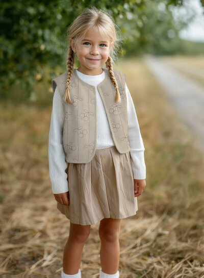 double gauze matelassé double face - ecru kersen