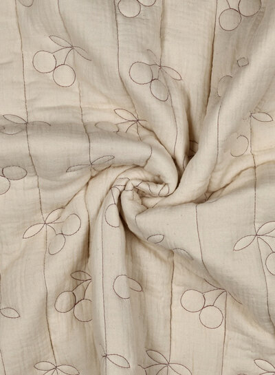 double gauze matelassé double face - ecru kersen