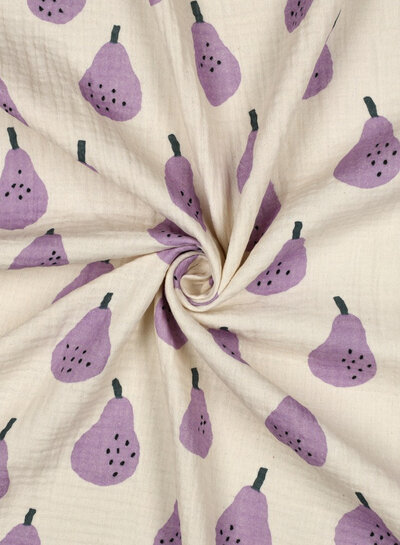 double gauze lavender pear