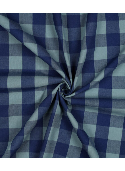 yarn dyed cotton - checks - blue mint