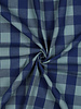 yarn dyed katoen - checks - blauw mint