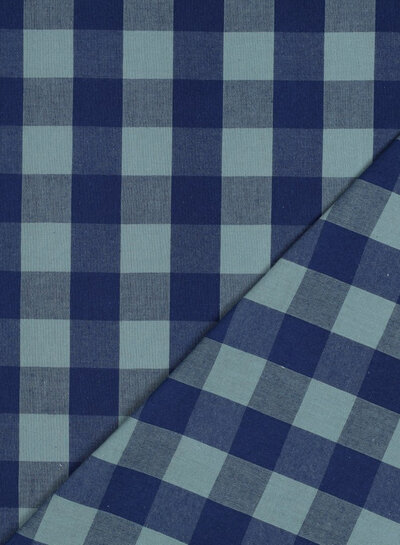 yarn dyed cotton - checks - blue mint