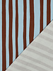 light blue and brown stripes - GOTS French Terry