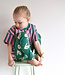groen en roze strepen - GOTS french terry
