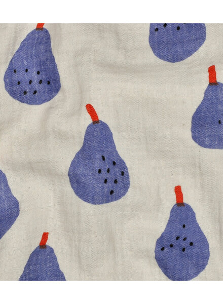 double gauze blue pears