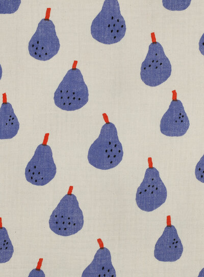 double gauze blue pears