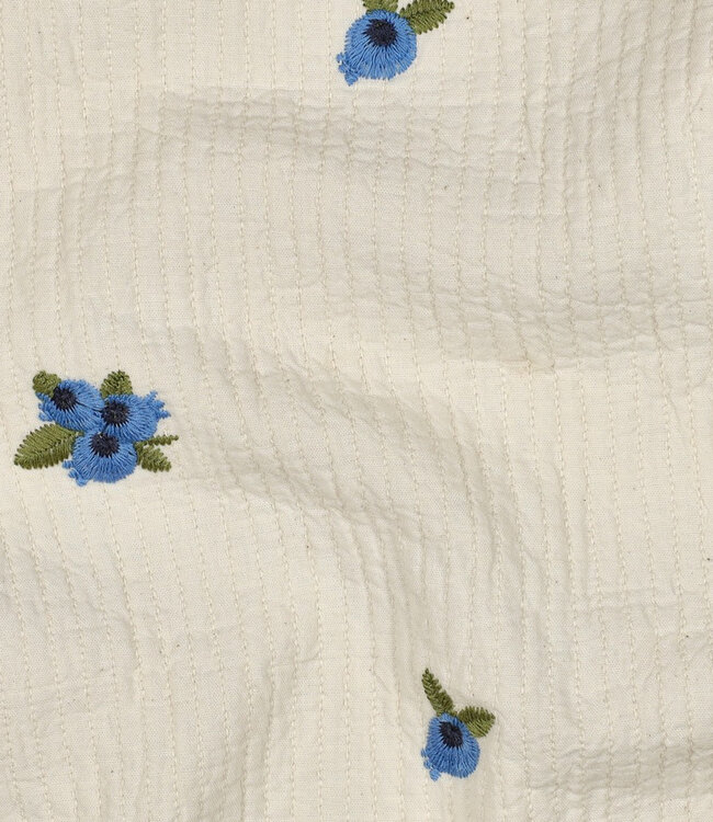 double gauze stitched and embroidered