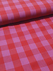 yarn dyed katoen - checks - roze rood