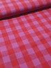 yarn dyed cotton - checks - pink red
