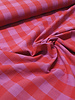 yarn dyed katoen - checks - roze rood