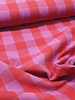 yarn dyed cotton - checks - pink red