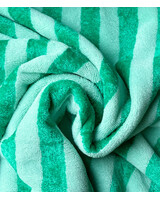 munt groen strepen - bamboe badstof