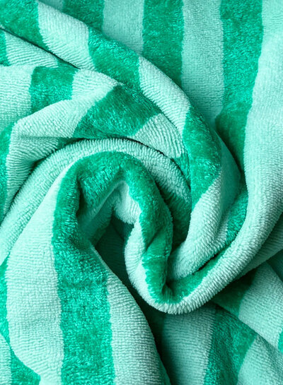 mint green stripes - bamboo terry