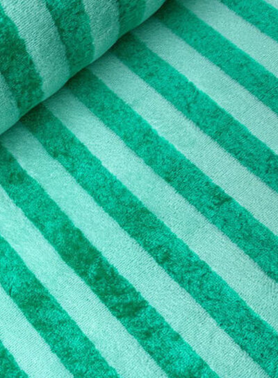 mint green stripes - bamboo terry