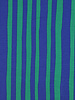 green and cobalt blue stripes - GOTS French terry