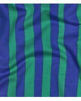 groen en kobaltblauwe strepen - GOTS french terry