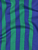 green and cobalt blue stripes - GOTS French terry